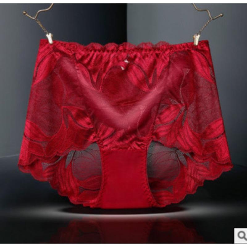 Big Size Summer Fashion New Sexy Lace Cotton File High Waist Briefs