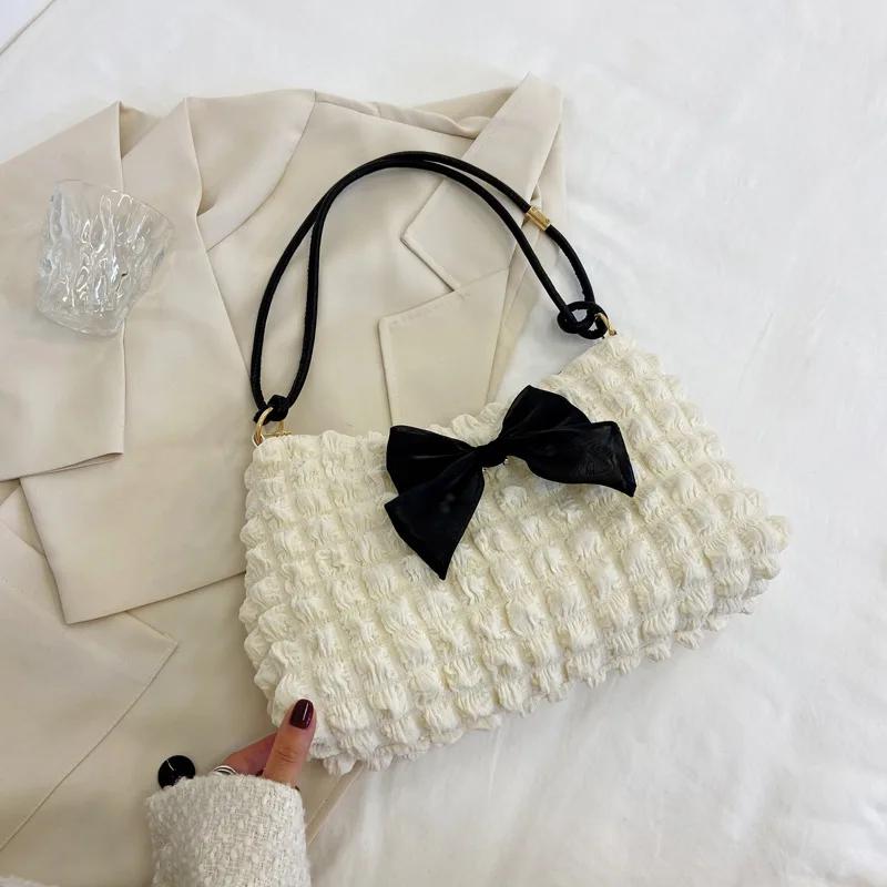 

Ретро складная сумка-пуховка для женщин сумка через плечо корейская версия люксовый бренд мода новинка