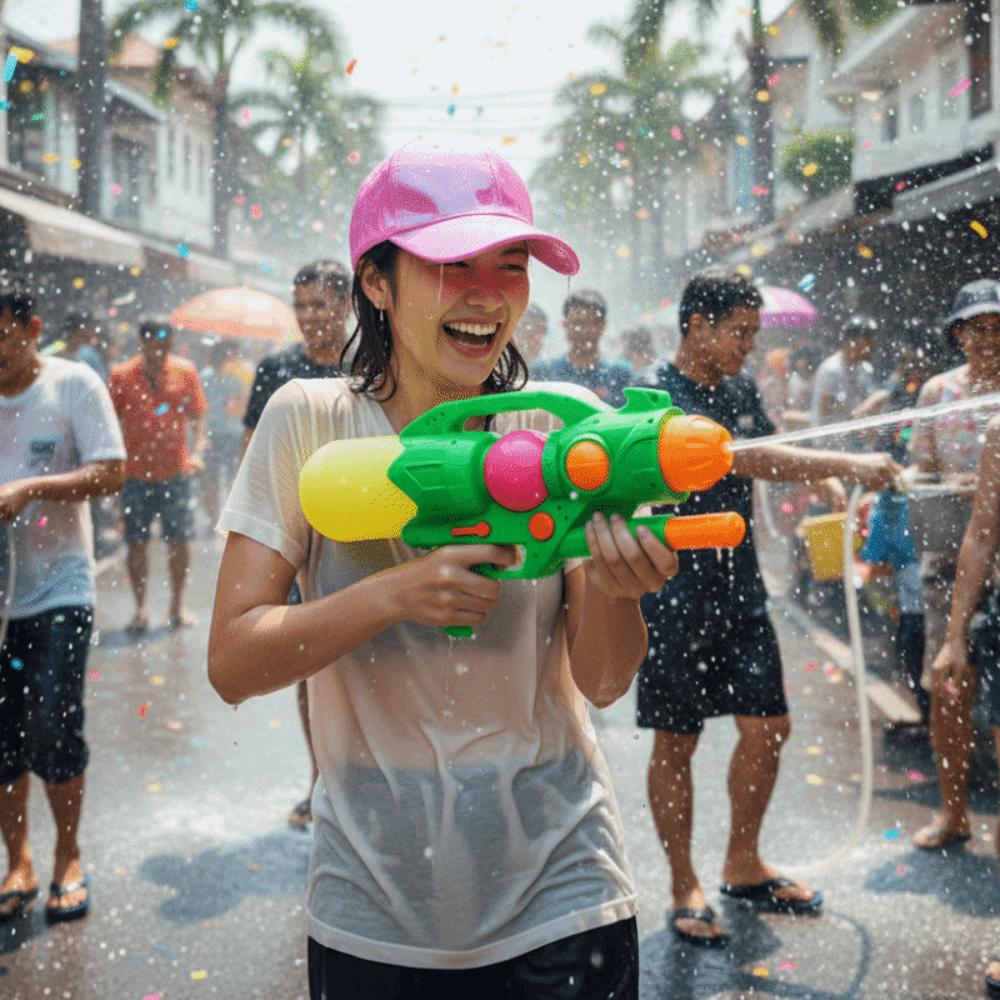 Adjustable Brim Water-Splashing Festival Hats UV Protection Baseball Cap Water Sprinkling