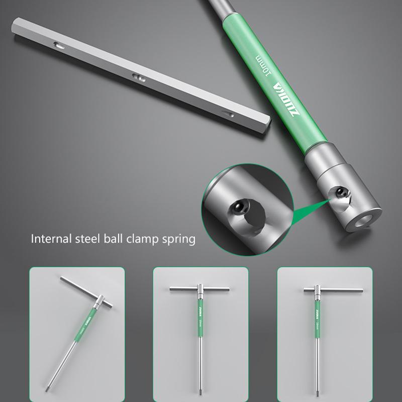 T/L 2/2.5/3/4/5/6/8/10Mm Torx Screwdriver T Type Allen Hex Wrench Chrome T-Shaped Hand Tool Extended T-Socket Wrench