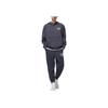 Li Ning Wade Series Letter Print Hooded Fleece Loose Pullover Long Sleeve Sweatshirt Men Sweatshirt Cold-Sand-Black AWDU015-5