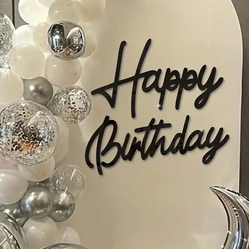 Happy Birthday Mirror Wall Stickers Acrylic Letter Signature Birthday Party Decoration Background Wall Photo Home Decor