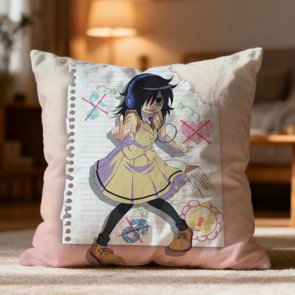 Fashion K-KKuroki Tomoko Cushion Cover Soft Washable Pillow Case Multi-Scene for Couch Bed Travel Office Use