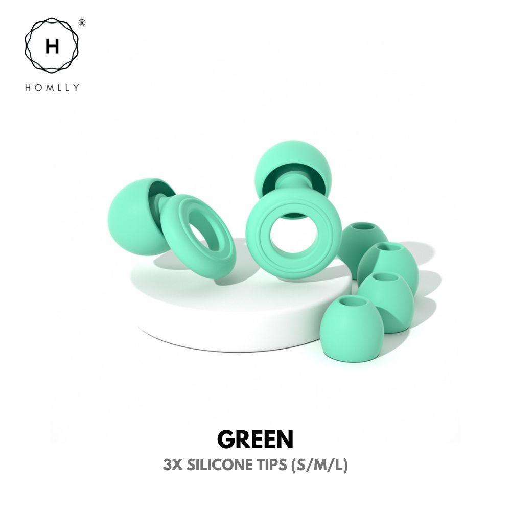 

Homlly Notton Reusable Noise-Reducing Earplugs for Sleep, Deep Focus, Travel, Sensitivity with Customizable Fit Earplugs eargasm earplugs GREEN EARPLUG