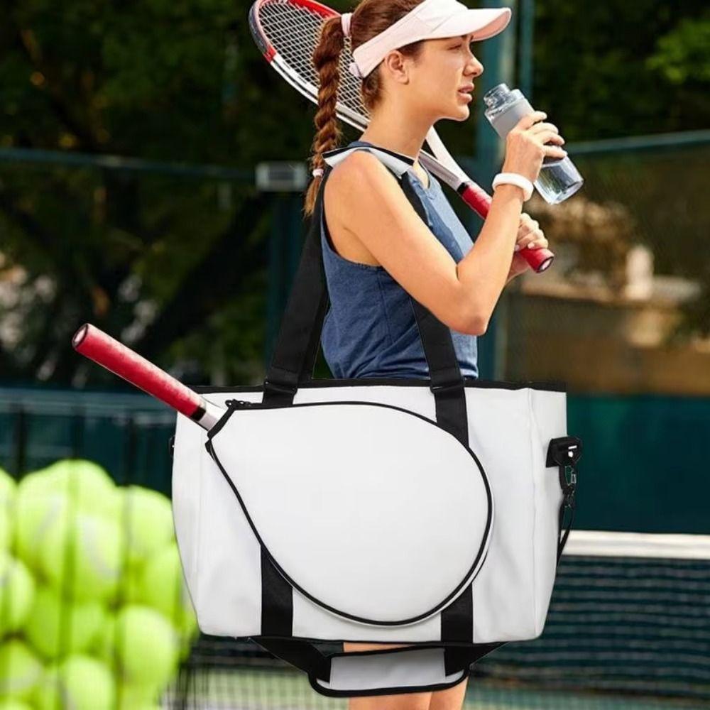 Adjustable Tennis Racket Bag Large Capacity Sports Fitness Bag Tennis Shoulder Bag  Gym