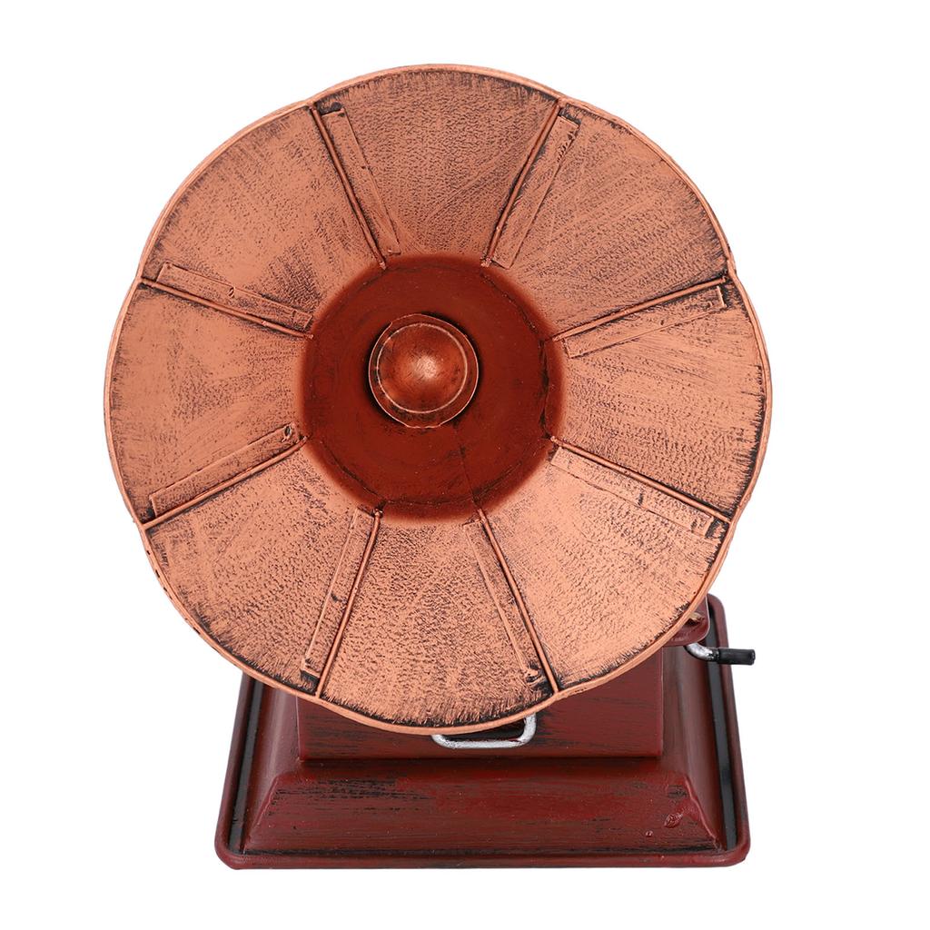 Vintage Phonograph Decor Iron High Simulation Exquisite Workmanship Antique Gramophone Model for