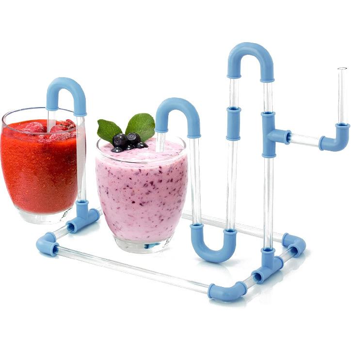 DIY Pipe Straw Kit, 30 Pcs DIY Crazy Fun Straws Connectors Novelty Straws, Create Your Own Fun & Funky Straw for Party Beverage