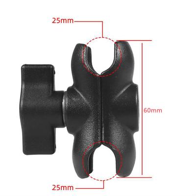 Doppelgelenk Ram Mount Halterung Klemme Kompatibel mit 1 Zoll 25 mm Kugelgelenk Boule Ram Motorradzubehör