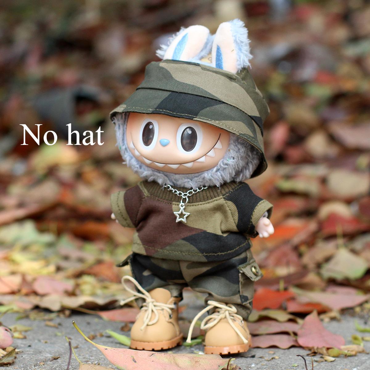 

Одежда для куклы Лабубу Реальная военная фанатская рабочая одежда Комбинезон Одежда для модной куклы Labubu doll clothes