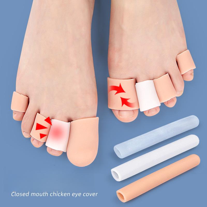 

Closed Corns Cover High Heels Soft Anti-wear Toes Blisters Corns Cover SEBS Finger Cover Long Can Be Cut L (13 * 2.5)