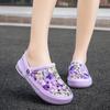 Summer Women Floral Graffiti Clogs Sandals Cute Shoes Men Sandals Couple's  Air Cushion Flat Sandals Slippers Garden Shoes
