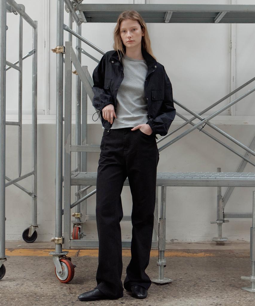 Deomago Basic Semi Bootcut Denim (Black)