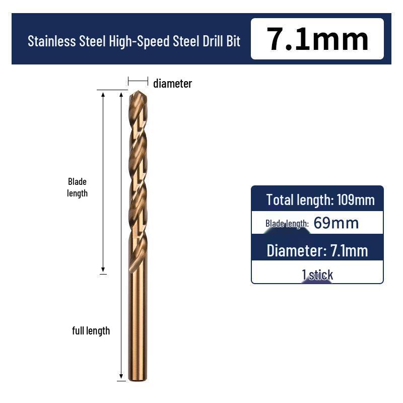 Cobalt Twist Drill Bit for High-Hardness 304 Stainless Steel and Metal