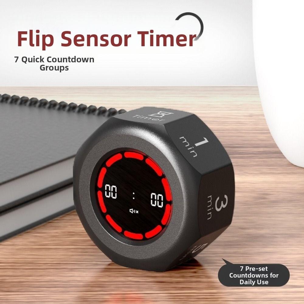 Octagon Automatic Rotating Timer 1/3/5/15/30/60/90min Pomodoro Timer for Kids Studying