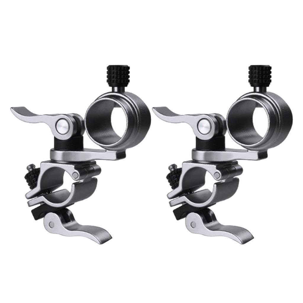 Set of 2 Universal Fishing Umbrella Mount Holder Rack Aluminum Alloy Outdoor Leisure Umbrella Mount Bracket 225mm Umbrella