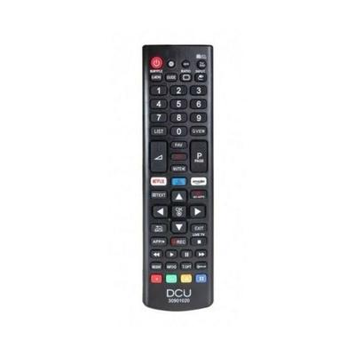 Universal Remote Control - Dcu Tecnologic - 30901020 - Compatible with LG LCD/LED - Netflix Button - Black