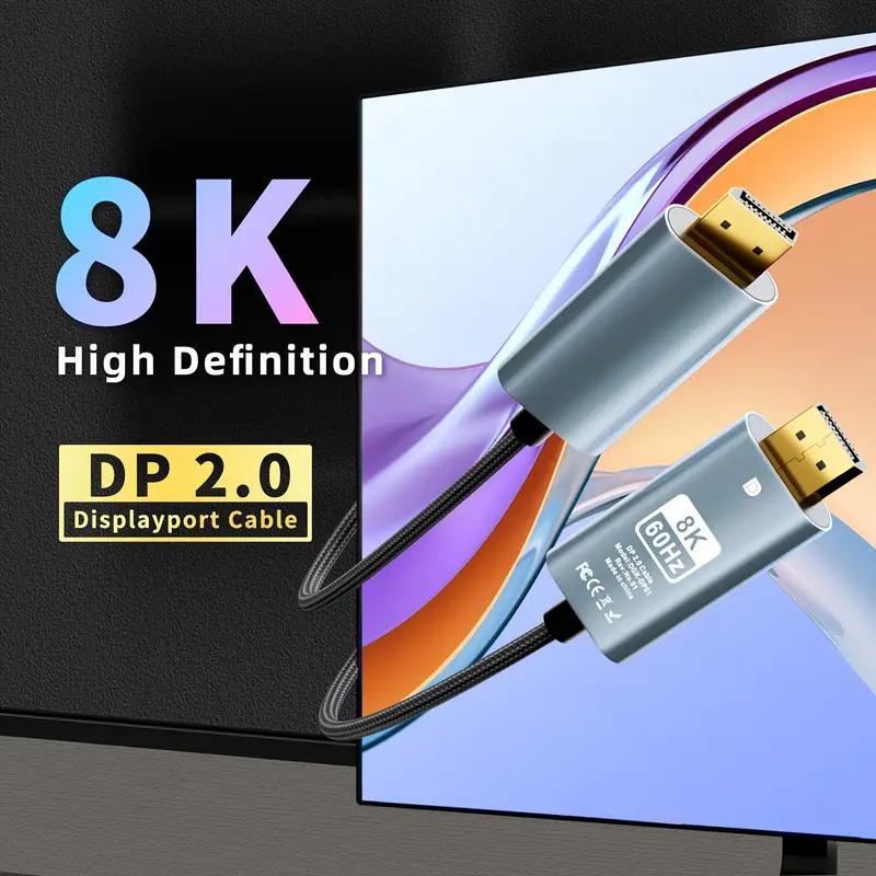 

Кабель DisplayPort 8k, 60 Гц, HBR3, поддержка 32,4 Гбит/с, HDCP 2.2, HDR10 FreeSync G-Sync для игрового монитора 4070 4080, графического ПК