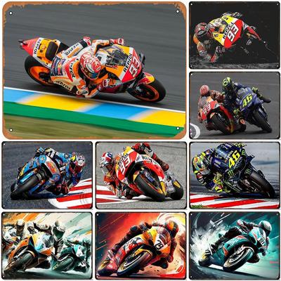 Decor Auto Vintage Metal Signs Tin Sign Motorcycle Racing Funny Poster Decor for Garage Bar Pub Club Man Cave Wall Decoration