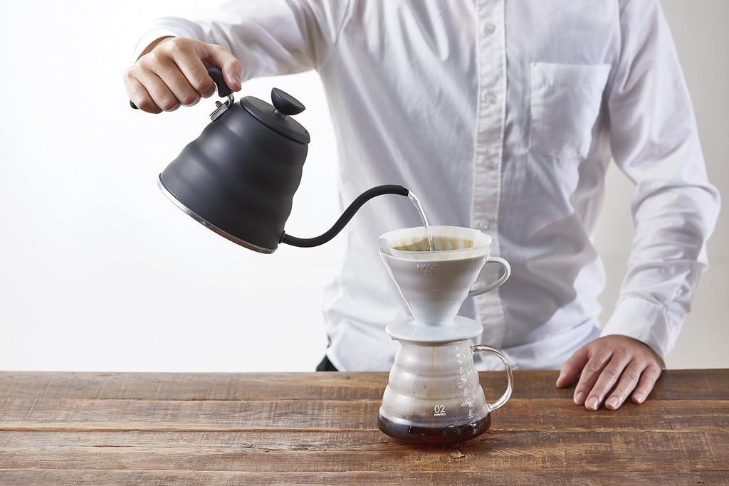 HARIO V60 Drip Practical Capacity 800mL Open Compatible Matte Black Made In Japan Present Gift Gift Kettle/Vono Fire/IH VKBR-120-MB