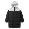 Unisex Oversized Hooded Puffer Jacket Winter Warm Cotton Coat With Color Block Design
