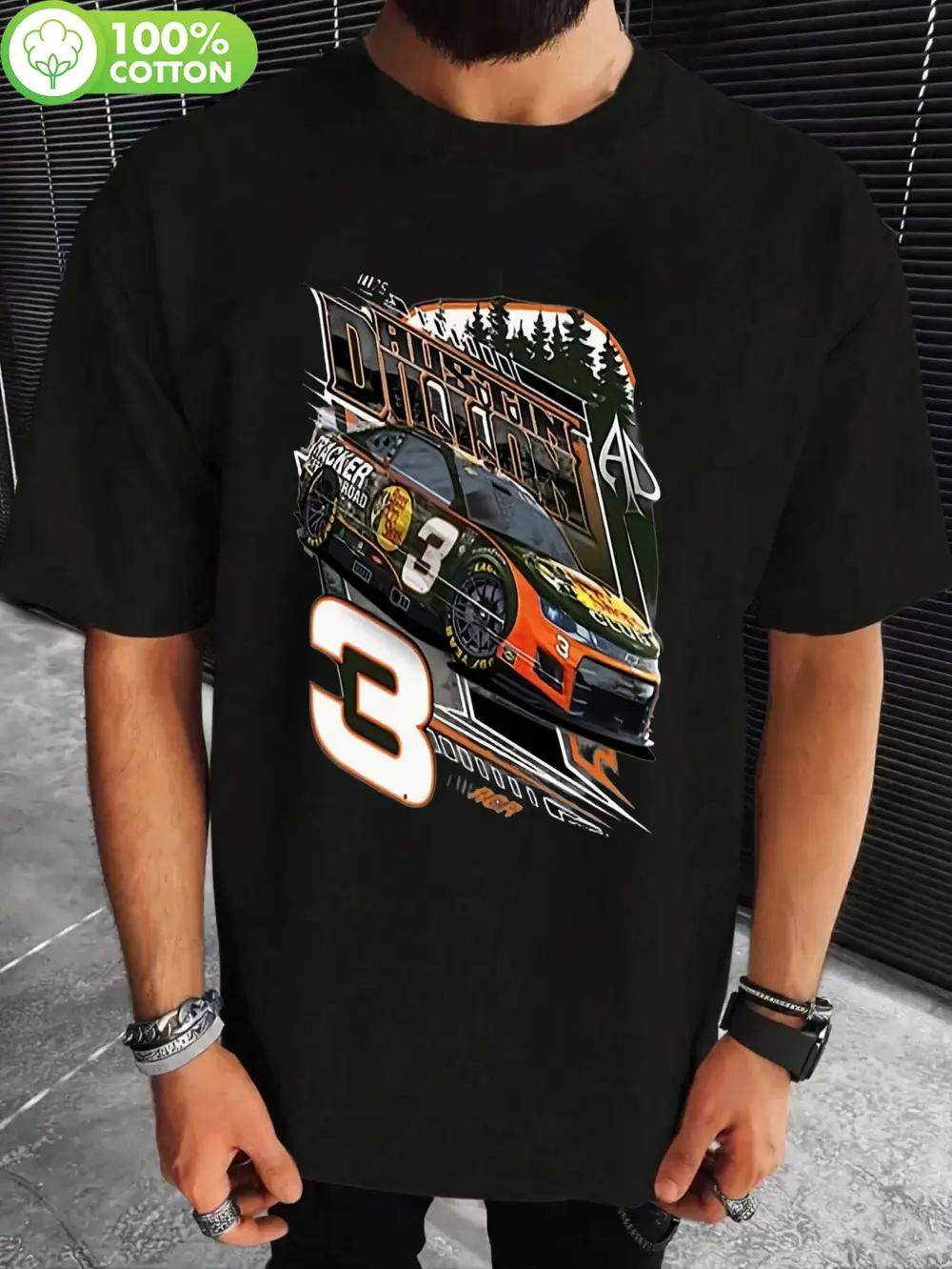 

Austin Dylan No. 3 Bass Racing Black Cotton T-shirt - Comfortable 7CQ3E1 Crew Neck M