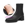 Krazing Pot Microfiber Round Toe Thick Heels Modern Boots Size 42 Zip Platform Beauty Lady Women Ankle Boots