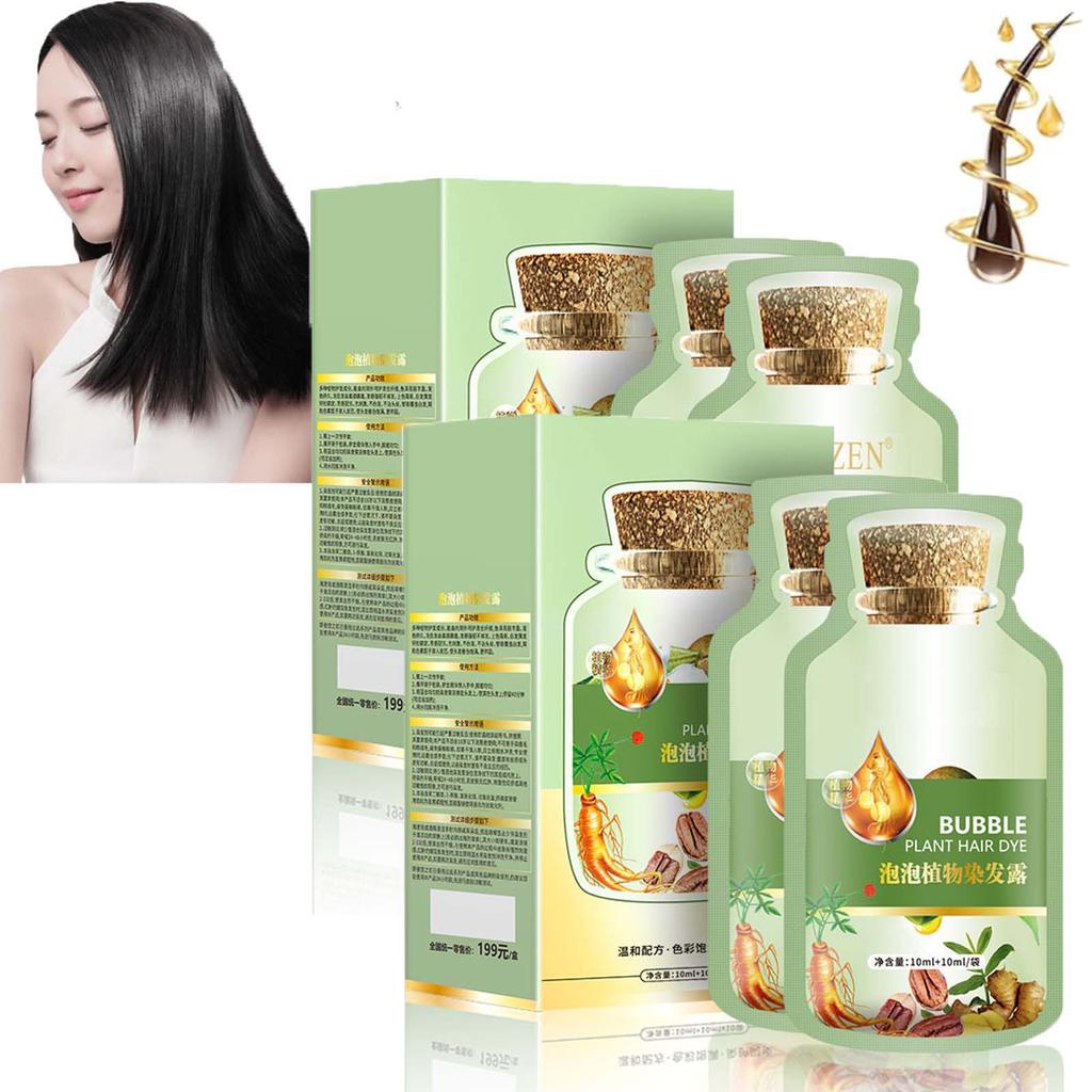 Huang Yi Bubble Plant Farba do włosów, Naturalna roślinna farba do włosów, Nowa botaniczna farba do włosów, Roślinna farba do włosów Bubble, Tinte Vegetal Natural Para El Cabello