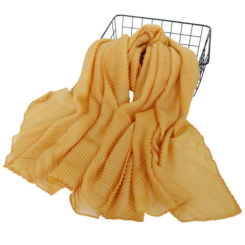 Fashion Cotton Crinkle Hijab Scarf Plain Shawls Muslim Scarves Headscarf Wraps Pashmina Solid Headband Turban Islamic Hijabs