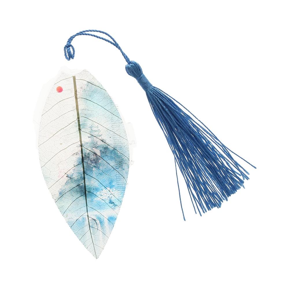 Landscape Chinese Style Pretty Aesthetic Bookmarks Paper Cilp Leaf Vein Bookmark Leaves Bookmark