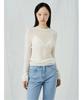 Anggae Tissue Round Neck Pullover Ivory