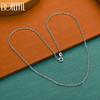 925 Sterling Silver Wedding Gift 18-inch O-Chain Necklace Charm Jewelry