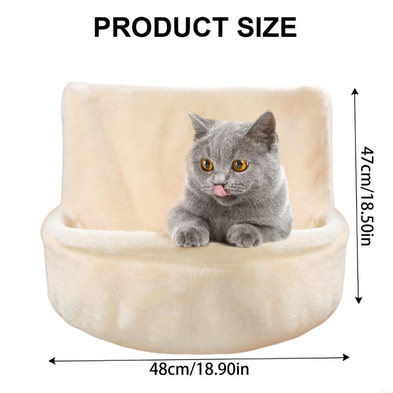 MXLA Cats Heaters Bed Soft Plush Hammock Bed Detachable Large Cats Sleep Bed Resting Nest for Various Size Cats Indoor Cats Bed
