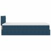 Ottoman Bed with Mattress Dark Blue 100x200 Cm Velvet