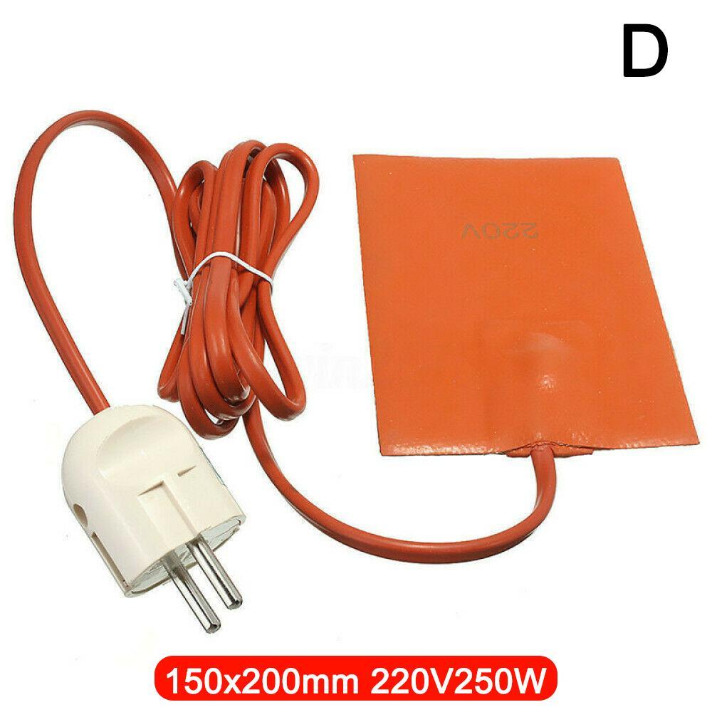 150W 220V Car Water Tank Antifreeze Heater Silicone Rubber Thermostat Heating Plate Oil Pan Hydraulic Tank Heating Plate Mat