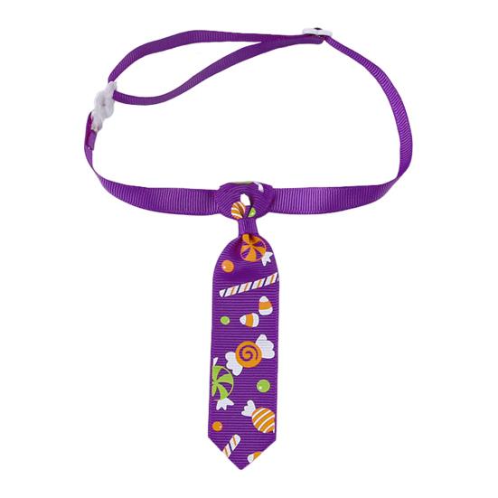Halloween Dog Tie Collar Pets Pumpkin Ghost Necktie Adjustable Necktie Collar for Cat Doggy Festive Holiday Dress-up Accessories