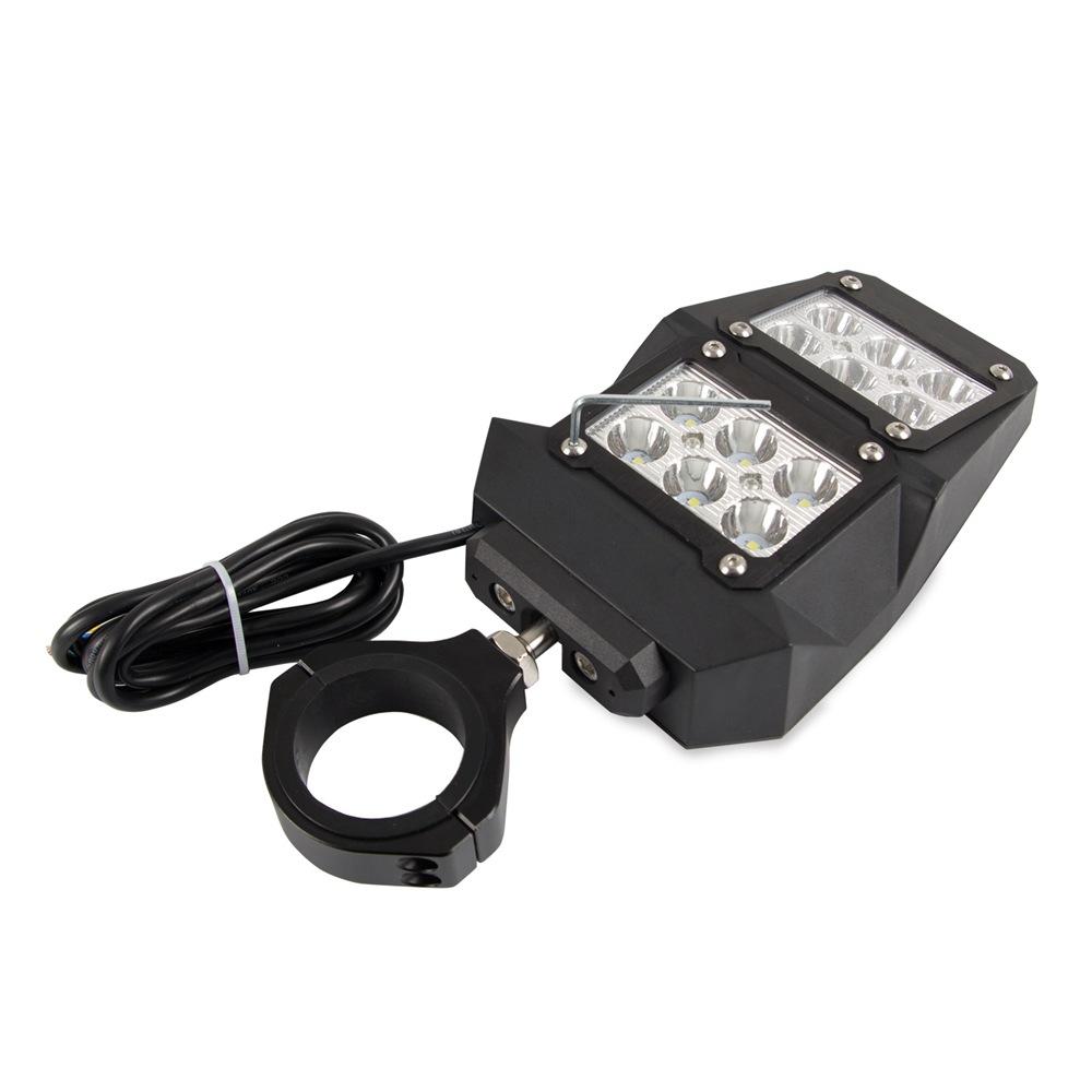 1.75" / 2" Side Rear View Mirrors Three-color Rear Frame Rearview Mirror With Led Light For Utv Atv