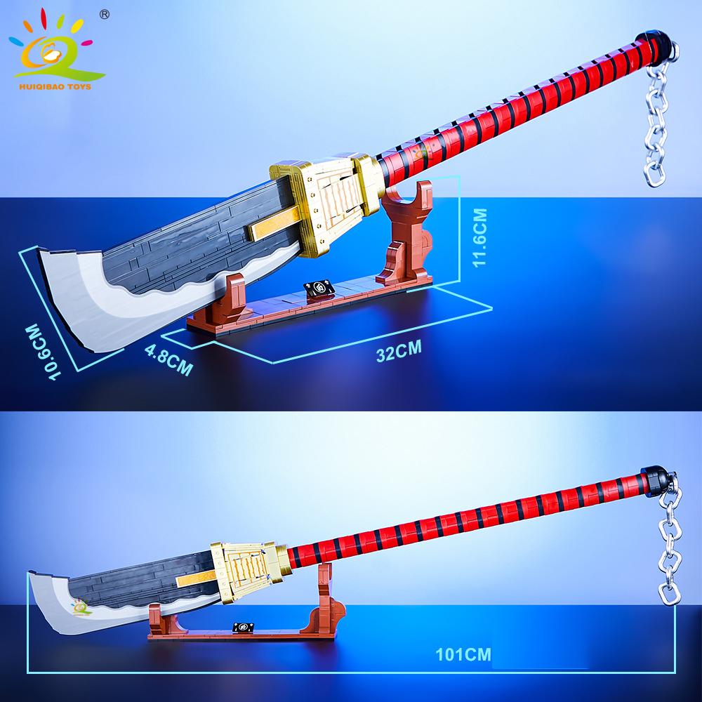 Samurai Sword Building Blocks Ninja Blade Katana Japanese Anime Butterfly Nichirin Knife Bricks Children Toys for Adult