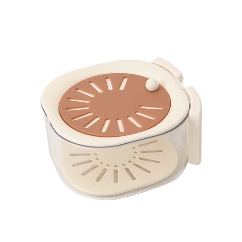 2-in-1 Thickened De Washed Vegetable Basket with Lid and Drain Basket