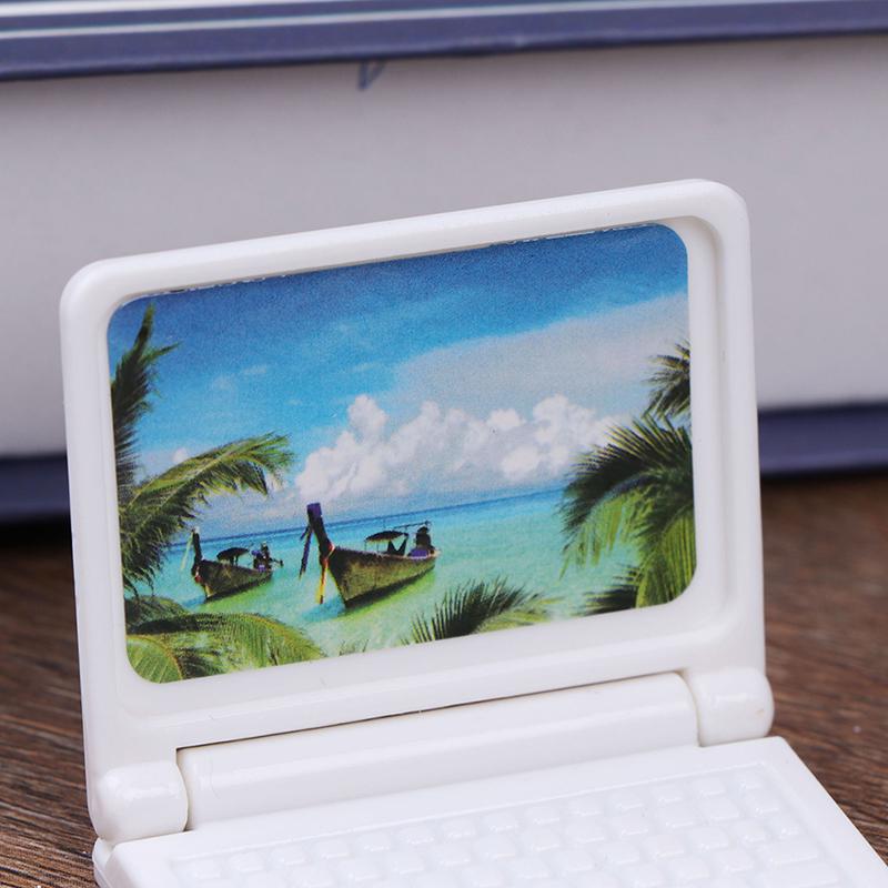 Dollhouse Miniature Modern Computer For Children Toy Dolls Laptop Computer