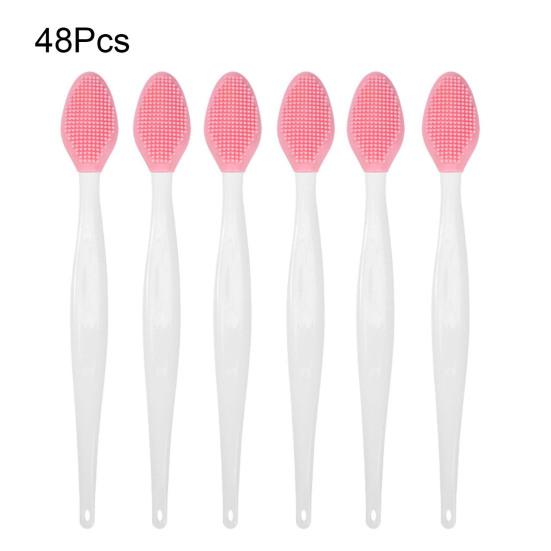 Silicone Lip Scrub Brush Double Sided Lip Exfoliator for Lightening Dark Lips Facial Cleaning Tool for Dry Skin Chapped Lips