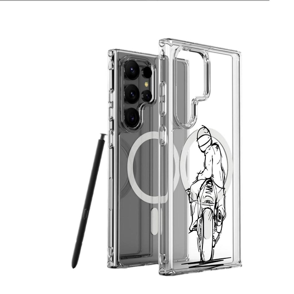 A Smile Back Magnetic Transparent Full-Wrap Case for iPhone 15/16/17 Pro Max