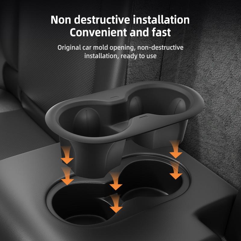 XLGJS1 Suitable for Tesla Model Y Juniper 2025 Interior Accessories Cup Holder Silicone Drink Holder Suitable for Back Seats