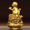 Copper Monkey Ornaments Pot of Treasure Ruyi Monkey Living Room Office Decor
