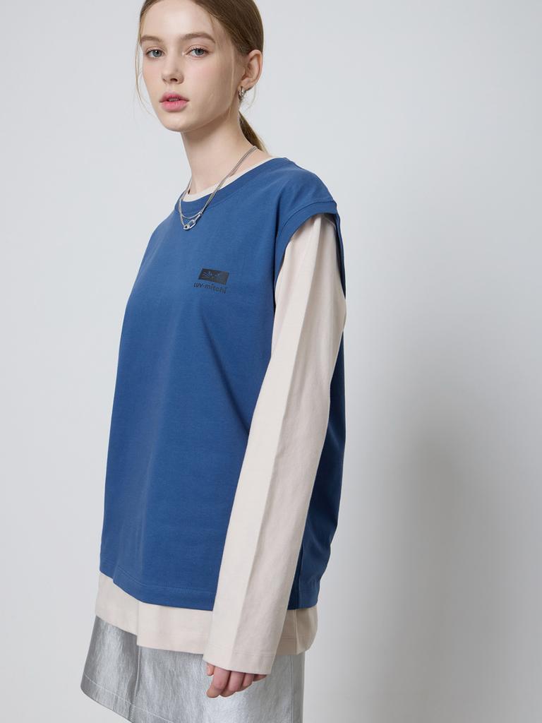 LUVM Soft Rayered Long T-Shirt_Blue