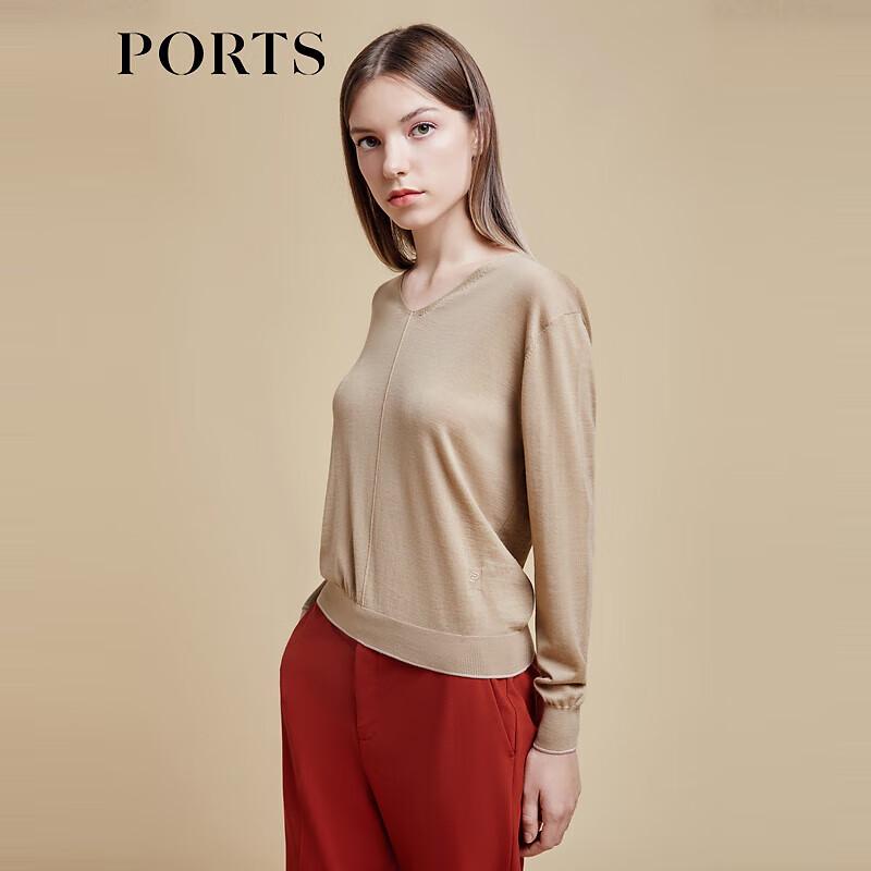 

PORTS Women s Lightweight Wool V-Neck Knit Sweater S