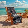 Personalisierbares, maßgeschneidertes Proof-Strandtuch mit Wikinger-Zeichenmuster - weich, saugfähig, schnelltrocknend, perfekt für Schwimmen, Camping & Baden