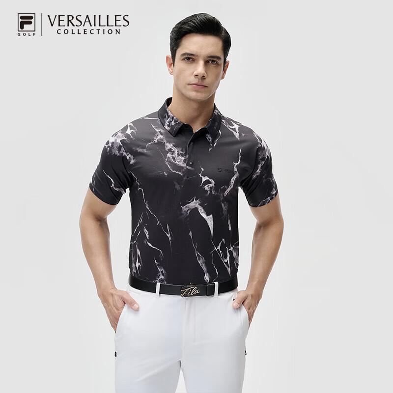 FILA Men s All-over Print Knitted Short-Sleeve Polo Shirt XXL