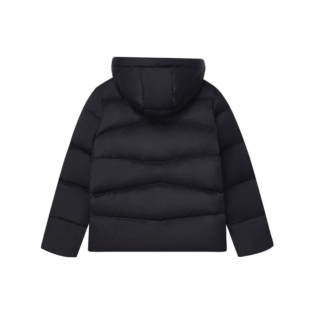 Fila Solid Color Hooded Casual Down Jacket Women Outerwear Black F11W348916FBK