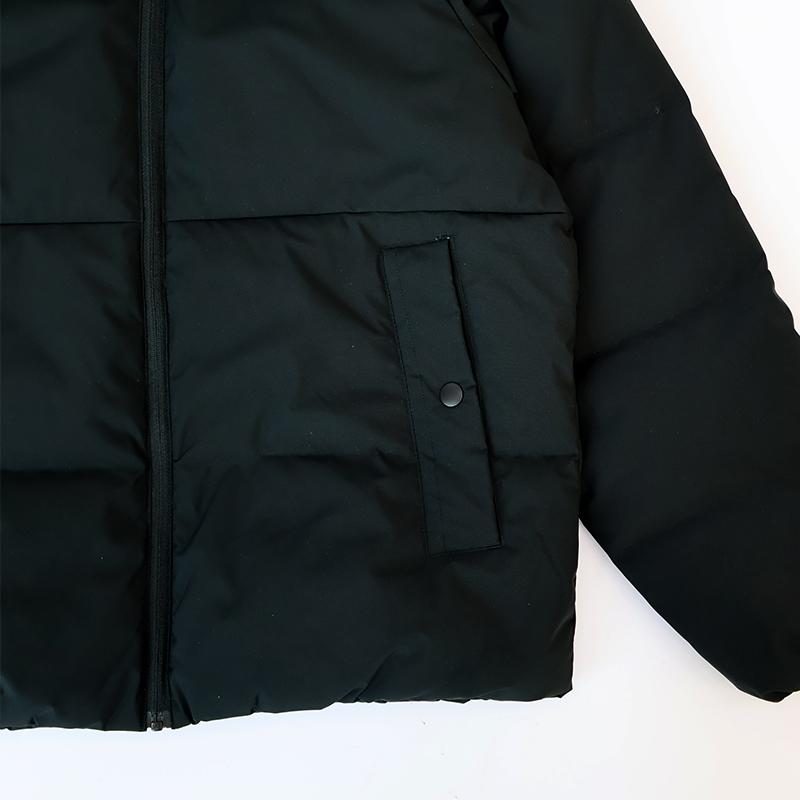 Anta Training Series Solid Color Water-Resistant Warm Loose Hooded Puffer Jacket Women outerwear Basic-Black 162447919-5