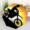 1 Stück Motorrad Sonnenuntergang Thema Hochwertiger Regenschirm, Automatisches Öffnen und Schließen Regenschirm, Multifunktionaler Regenschirm G0811049